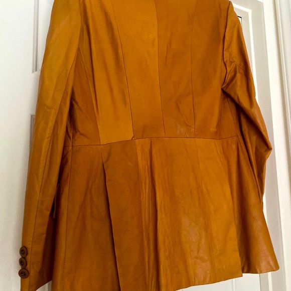 SOLD 1970s Genuine Leather Trench Coat - Picture 9 of 10